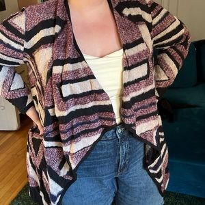 Lucky Brand Abstract Waterfall Sweater